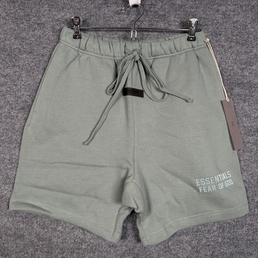 Essentials Mens XS Sweatshorts Sycamore Shorts Gray Cotton Blend Elastic Waist